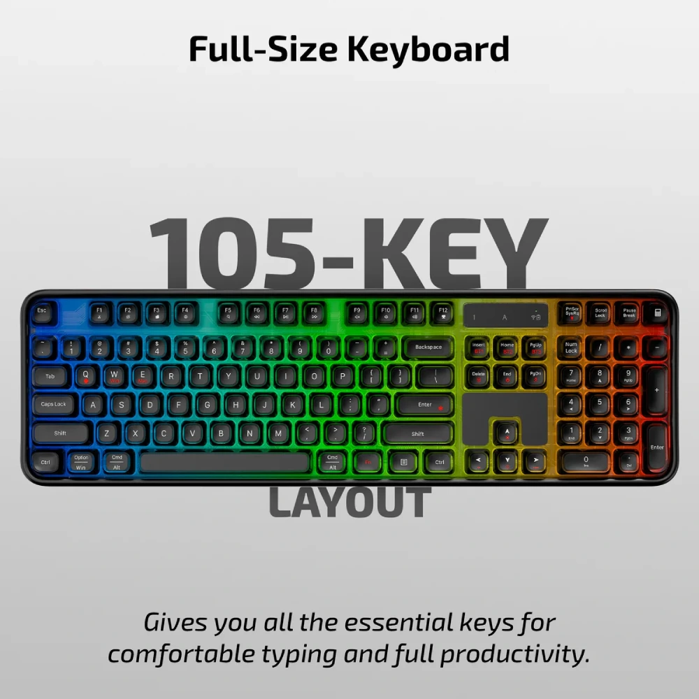 Iball Wireless Keyboard RGB Qwerty S999 (Mint i10) view 2